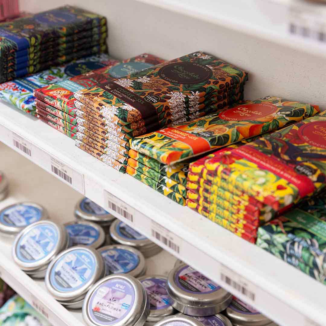Lækre chokolader fra Helsemin i Frederiksberg Centret. 